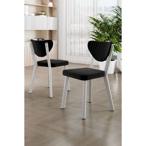 Súprava stoličiek (6 kusov) Arfe - Black, White vyobraziť