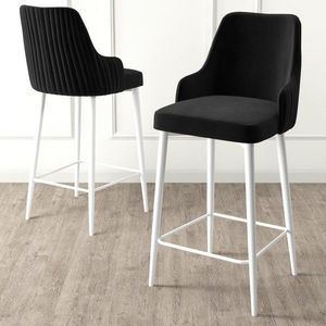 Bar Stool Set (4 Pieces) Enox - Black, White vyobraziť