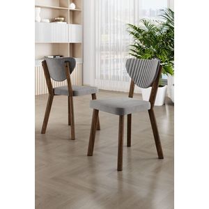 Súprava stoličiek (4 kusy) Arfe - Grey, Brown vyobraziť