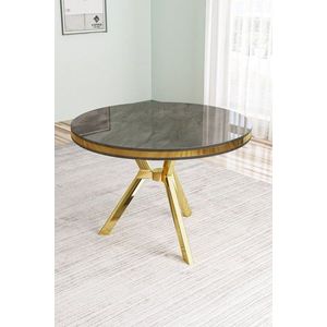 Jedálenský stôl Mos - Anthracite, Gold vyobraziť