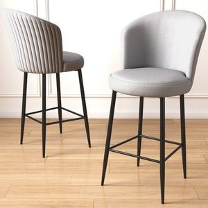 Bar Stool Set (2 Pieces) Uras - Grey, Black vyobraziť