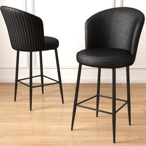 Bar Stool Set (2 Pieces) Uras - Black vyobraziť