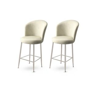 Bar Stool Set (2 Pieces) Alte - Grey, Chrome vyobraziť