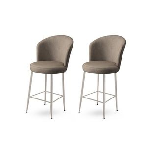 Bar Stool Set (2 Pieces) Alte - Cappuccino, Chrome vyobraziť