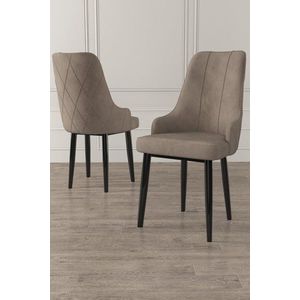 Súprava stoličiek (2 kusy) Trex - Cappuccino, Black vyobraziť