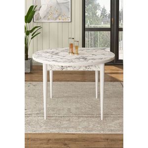 Jedálenský stôl Rox - White Marble, White vyobraziť