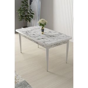 Jedálenský stôl Nil - White Marble, White vyobraziť