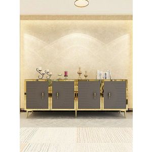 Konzolový stolík Tuna 180 - Anthracite, Gold vyobraziť