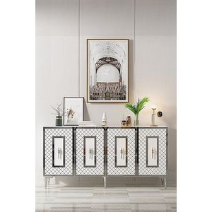 Konzolový stolík Puma 150 - White, Silver vyobraziť