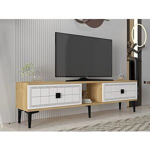 TV stolík Yuka 150 - Sapphire Oak, White vyobraziť