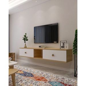 TV stolík Zuzu 150 - Sapphire Oak, White vyobraziť