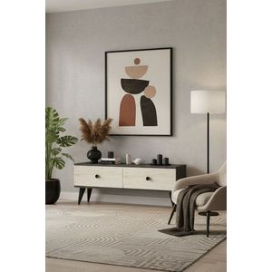 TV stolík Mona 120 - Anthracite, Travertine vyobraziť