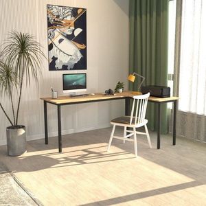 Písací stôl Viva L - Black, Atlantic Pine vyobraziť