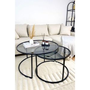 Konferenčný stolík Tokyo 80 - Black, Fume vyobraziť