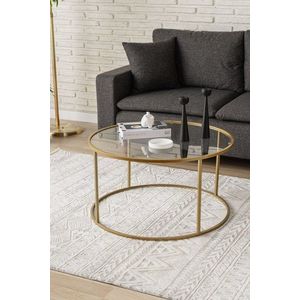 Konferenčný stolík Berlin 80 - Gold, Transparent vyobraziť