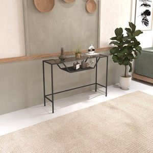Konzolový stolík Lala - Black, Smoked Glass vyobraziť