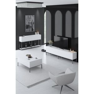 Living Room Furniture Set Lord - White, Silver vyobraziť