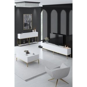 Living Room Furniture Set Lord - White, Gold vyobraziť