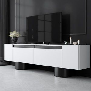 TV stolík Bohem - White, Black vyobraziť