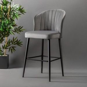 Bar Stool Set (4 Pieces) Rubi - Grey vyobraziť