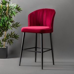 Bar Stool Set (4 Pieces) Rubi - Claret Red vyobraziť
