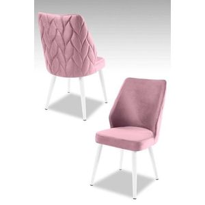 Súprava stoličiek (4 kusy) Pufi - Lilac, White vyobraziť