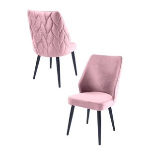 Súprava stoličiek (4 kusy) Pufi - Lilac, Black vyobraziť