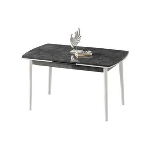Extendable Dining Table Toskana - Anthracite, White vyobraziť