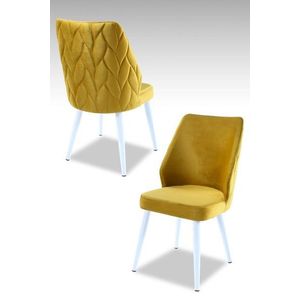 Súprava stoličiek (2 kusy) Pufi - Yellow, White vyobraziť