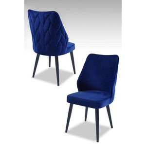 Súprava stoličiek (2 kusy) Pufi - Sax Blue, Black vyobraziť