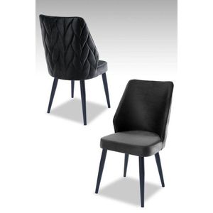 Súprava stoličiek (2 kusy) Pufi - Anthracite, Black vyobraziť