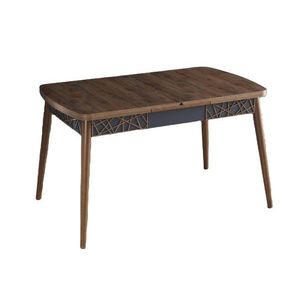 Extendable Dining Table Amalfi Motif - Walnut vyobraziť