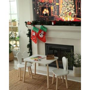 Kid's Table Set Bunny Two Chair Set - White vyobraziť