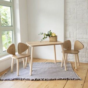 Kid's Table Set Mickey Two Chair Set - Brown vyobraziť