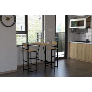 Table & Chairs Set (3 Pieces) Tibet - Oak vyobraziť