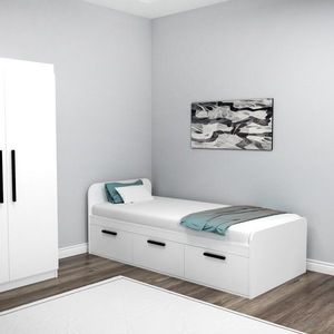 Rám jednolôžkovej postele Akser - White vyobraziť