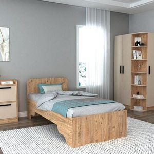 Rám jednolôžkovej postele Luses - Atlantic Pine, Beige vyobraziť