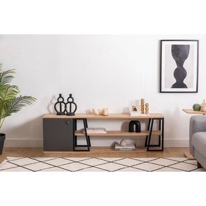 TV stolík Lissa Dolapli Tv Stand - Black vyobraziť