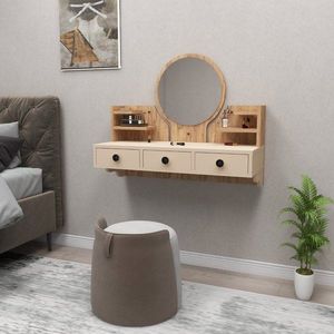 Toaletný stolík Polina - Atlantic Pine, Beige vyobraziť