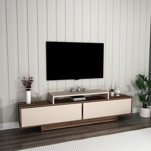 TV stolík Grasyas - Light Walnut, Beige vyobraziť