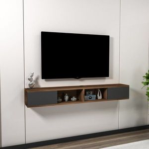 TV stolík Mayer - Light Walnut, Anthracite vyobraziť