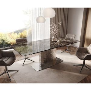 Jedálenský stôl Edge 180-220x100 keramika Laminam® Emperador Extra vyobraziť