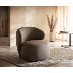 Lounge kreslo Pulo 80x80 cm mikrovlákno taupe vintage vyobraziť