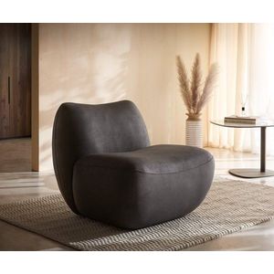 Lounge kreslo Zena 75x85 cm mikrovlákno antracitová vintage vyobraziť