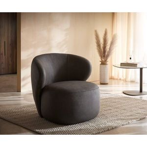 Lounge kreslo Pulo 80x80 cm mikrovlákno antracitová vintage vyobraziť