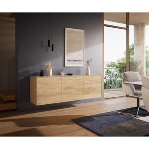 Komoda Cuor 180 cm keramika Laminam® Sabbia dubová farba 2 dvierka 3 vyobraziť