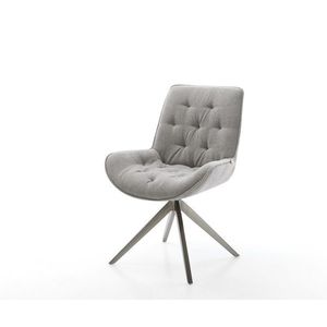 Jedálenská stolička Taimi-Flex texturovaná látka mäkký sivá krížová vyobraziť