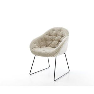 Jedálenská stolička Gaio-Flex tkanina mäkký béžová tenká podstava vyobraziť