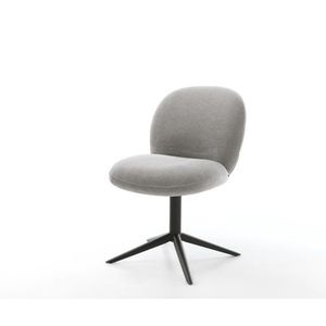 Jedálenská stolička Nube-Flex štruktúrovaná látka mäkký sivá krížová vyobraziť