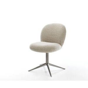 Jedálenská stolička Nube-Flex tkanina mäkký béžová krížová podstava vyobraziť